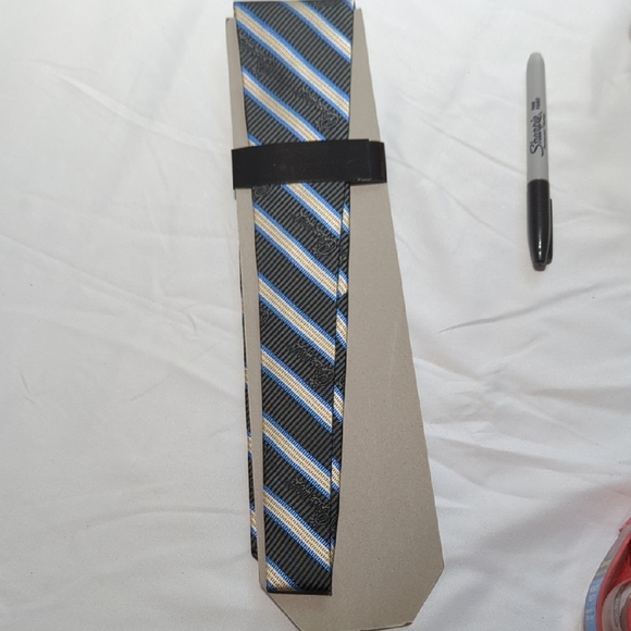 CHICK FIL A Black and Blue Striped Tie.. Amazing!! Eat More Chicken!! Amazing.. - Picture 8 of 12